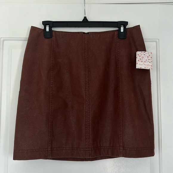 Free People | Modern Femme Vegan Leather Mini Skirt - Picture 3 of 6